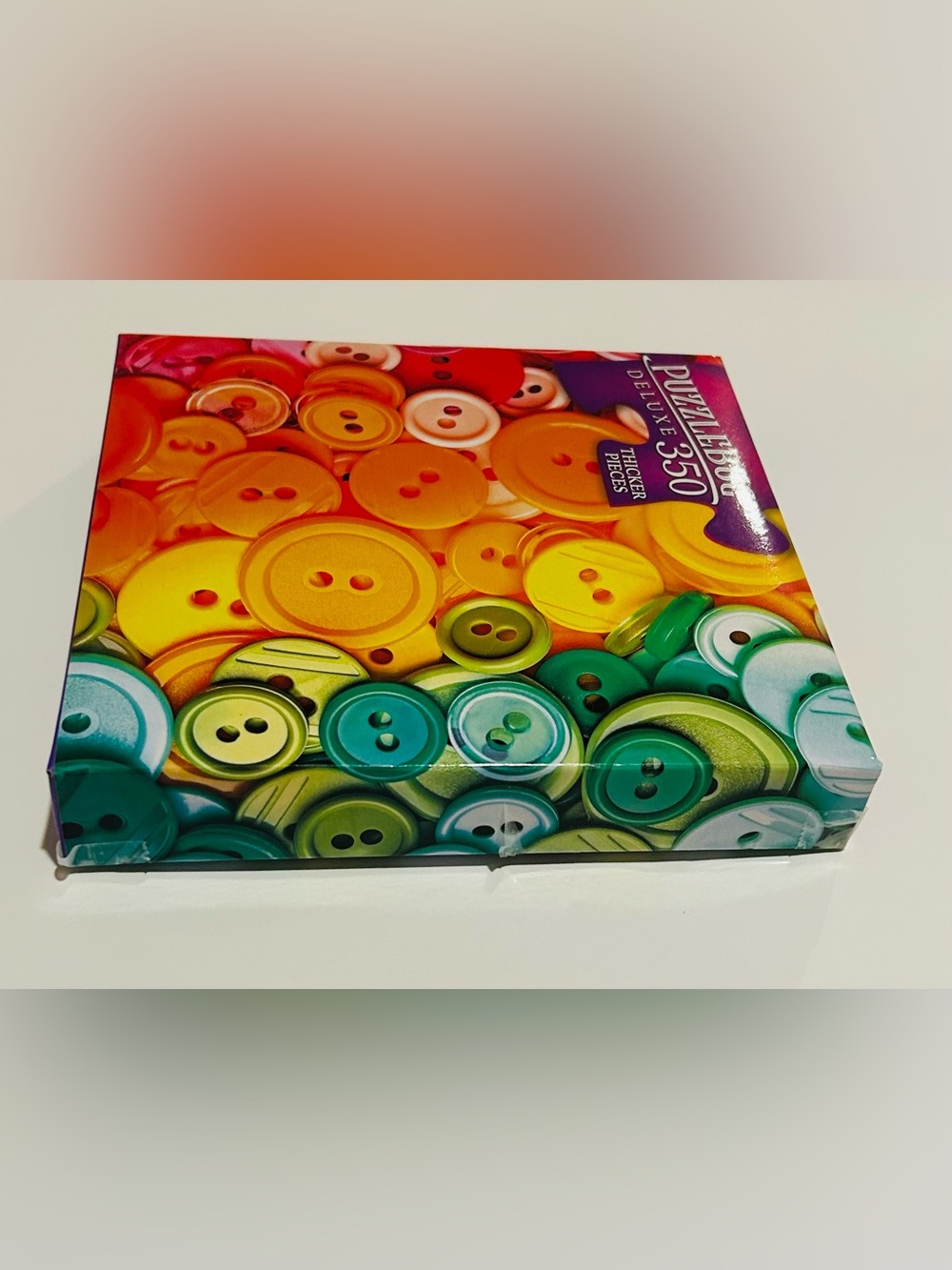 New Puzzle “Rainbow Button Burst” 350 Piece 20” x 12” Puzzlebug De Luxe Buttons